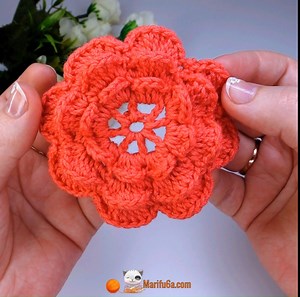 20K views · 4.9K reactions | How to crochet 3D rose flower motif | Crochet&Knitting by marifu6a | Facebook