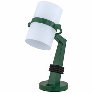 [Hot Item] Home2 Suites Vibrant Dynamic Scheme by Hilton Guestroom Reading Table Lamp Green with Cylinder Acrylic Shade