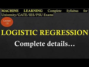 Lec-21 Logistic Regression: Basics, Sigmoid Function, Graph, Decision Boundary | Machine Learning |