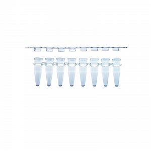 [Hot Item] Laboratory DNA Rnase Micro Centrifuge Tube Optical Flat Cap 0.1ml 0.2ml 8PCS Strips PCR Tube