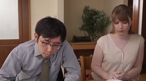 The son goes to work, father-in-law stays at home to fuck western daughter-in-law