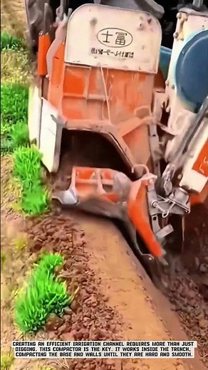 Irrigation Channel Compaction Machine for Efficient Water Flow #AgriculturalInnovation