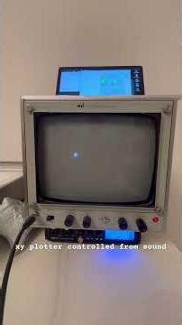 XY plotter controlled from sound. #computerart #vectorsynthese