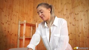 Tit Flashing Masseuse Gives You A Boner