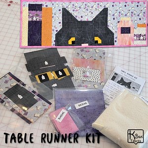 Table Runner Kit Cat Books & Potions Precut Ready to Sew Fabric and Batting Included Quick DIY Sewing Project Great Halloween Decoration - Etsy