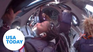 Ticket-winning mom and daughter fly aboard Virgin Galactic's first civilian space flight. | USA TODAY Video