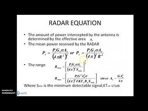 Radar Range Equation