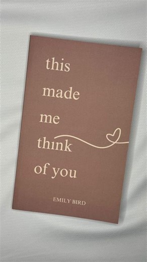 Emily Bird Poetry on Instagram: "From the book “This Made Me Think of You.” This book, written by Emily Bird, is a poetry collection of love poems, which captures the essence of love, from the thrill of first attraction to the comfort of lasting commitment. It paints vivid pictures of tender moments, shared love, and deep connections. #emilybirdpoetry #love #relationships #soulmate #relationshipquotes #lovequotes #poetry #poems #poetrylovers"