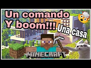 CÓMO HACER UNA CASA CON COMANDOS EN MINECRAFT PE (FÁCIL💥😮)