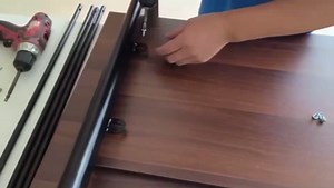 4PCS Modular Conference Table, Folding Conference Room Tables for Office, Mobile Large Foldable Seminar Training Meeting Tables with Wheels for Classroom, Office Computer Desk Walnut (L70.9in)