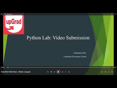 Upgrad - Python Lab