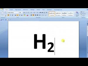 How to type subscript in microsoft word