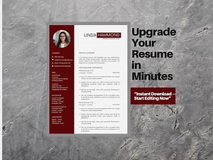 Modèle de CV simple, moderne et professionnel pour Word et Google Docs, téléchargement facile - Etsy France