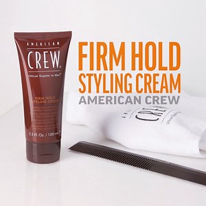 Firm Hold Styling Cream: a non-flaking formula with ultimate holding power. ​ Enriched with natural extracts like Vitamin B5 to help hair look thicker and provide added texture. | American Crew