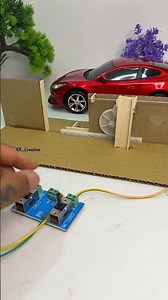 DIY Gears Gate Mechanism with DC Motor 🔌⚡ #amazing #ideas #experiment #schoolproject #diy