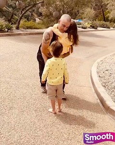 117K views · 2.3K reactions | This is the sweet moment Robbie Williams was reunited with his kids for the first time since being in self isolation for three weeks. So lovely!  | Smooth Radio | Facebook