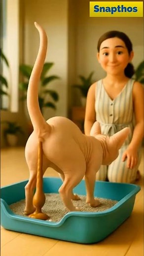 Cat Pooping in a Litterbox 🐱💩 Animals Pooping | Snapthos #catpoop #pooping #litterbox #poopingcat