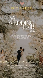 Bali brides 🤍 we’re officially joining the Bali Bridal Fair. If you’re planning a destination wedding and want photos film that feel natural, elevated, and truly you—we’d love to meet you. We’ll be sharing Bridal Fair privileges limited date availability for 2026–2027. See us on February 20-22 at @themerusanur during the @baliweddingfair | Mayad Studios