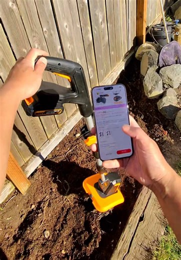 Imagine using a rake or shovel 💀 #tiller #electrictiller #gardentools #gardening #backyardgarden