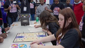 Last week, we hosted our sixth annual NBA Math Hoops Regional Tournament. Math Hoops is a game that teaches mathematics through basketball to young students. Congratulations to all the student scholars who participated! | Detroit Pistons
