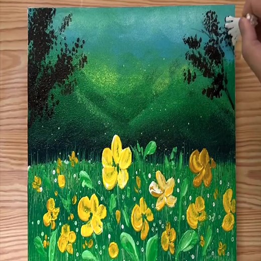 5.4K views · 132 reactions | Painting Deep Forest Field / Acrylic Painting Techniques | Art Life | Facebook