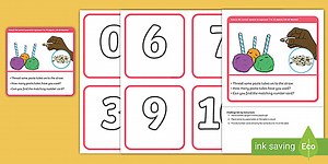 EYFS Maths Number Recognition Challenge: How Many Pasta Tubes?