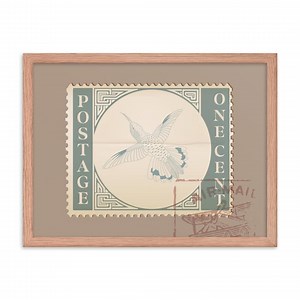 Airmail Hummingbird Stamp One Cent - Framed Print - Birds in Postage - Etsy UK