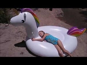 (:Review:) Plemo Giant Inflatable Unicorn Pool Toy/Floatie ~ Will It Survive the Rapids?