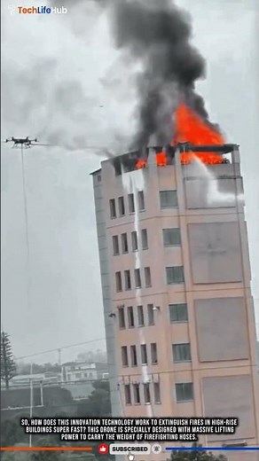 Innovation Technology Firefighting Drone: Reach High-Rise Buildings, Extinguish Fires Super Fast.