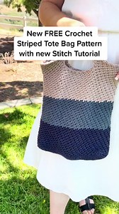 8.8K views · 180 reactions | Learn how to make this pretty chevron-striped bag. Pattern is available for free on my blog: https://www.nickishomemadecrafts.com/striped-crochet-tote-bag/ | Crochet Patterns & Tutorials by Nicki's Homemade Crafts | Facebook