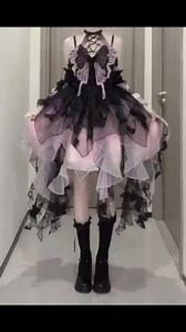 🖤💜 This Gothic Lolita dress combines black and purple hues with butterfly appliques, a lace-up bodice, and an asymmetric layered tulle hem for a dramatic, ethereal silhouette. Pair it with detachable butterfly wing sleeves to add a whimsical, elegant touch. 🦋🕸️ ✨ Dress ($82.00) — Shop here: https://www.devilinspired.com/U.Rtto/black-purple-butterfly-applique-lace-up-halter-gothic-lolita-dress-with-asymmetric-multi-layer-tulle-hem.html ✨ Detachable Sleeves ($36.00) — Shop here: https://www.de