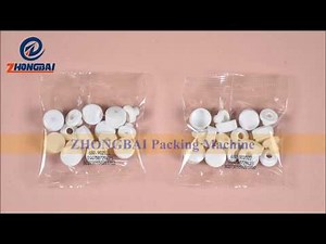 Plastic cap packing machine with counting system