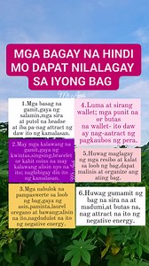 122K views · 466 reactions | #reelsfyp #reelsfb #fbreels #reelsvideo #reelsviral #reelsfacebook #reelstrending #fyp #fengshuitips #pampaswerte #AlamMoBa #guide #tips #bag #gotobag #huwagilagaysabag | Ms Andi | Facebook