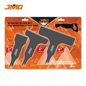 [Hot Item] Power Tool Accessories 3-Piece CRV Reciprocating Saw Scraper Blade Set for Construction