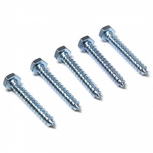 External Hex Head Cap Tapping Long Wood Screws Zincing DIN571 Hexagon Head Self Tapping Half Tooth Screw M6 M8 M12