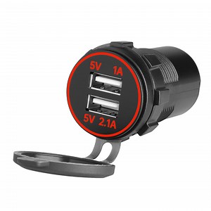 Large Vehicle Round Design 12V-24V Fast Charging Overcurrent Protection 5V 3.1A Dual Port USB Car Charger