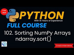 NumPy Sorting Array in Python | ndarray.sort function | NumPy Sort Array