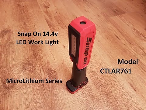 Snap On 14.4v Articulating LED Work Light Model CTLAR761 Micro Lithium Series Review