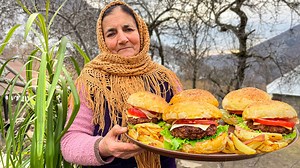 227K views · 8.1K reactions | Craving a delicious homemade burger? watch this easy recipe with a crispy bun, fried tender cutlet, homegrown tomatoes, cabbage, and melted cheese. after watching, you'll run to cook it!  #burger #homegrown #cheese | Sweet Village | Facebook