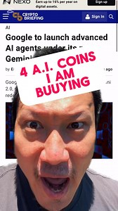 20K views · 86 reactions | These 4 AI coins I am buuuying! Google is getting into AI Agents, and especially this last coin was laready doing exactly the same thing that Google plans to do! #bitcoin #crypto #trading #investing #AI #Google | Pablo Heman | Facebook