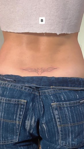 tramp stamp tat A or B ? 🎀 . . . . #tattoo #singleneedletattoo #finelinetattoo #tattooartist #tattooideas #tinytattoo #nyc #fyp #fypシ #trampstamptatoo #trampstamptattoo