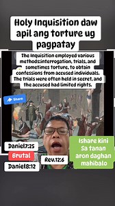 The Inquisition was a significant historical institution established by the Roman Catholic Church to combat heresy and enforce religious orthodoxy. It began in the 12th century and continued in various forms until the 19th century.Key points about the Inquisition include:1. **Purpose**: The primary aim was to identify, try, and punish those accused of heresy—beliefs or practices that deviated from the official teachings of the Church.2. **Methods**: The Inquisition employed various methods, incl
