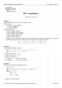 Exercice Corrige Des Pointeurs En Langage C - Notice & Manuel PDF