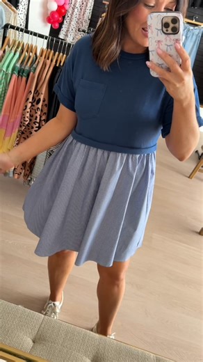 This dress is too cute to pass up! 😍 {Shop now} | The Blushing Brunette Boutique