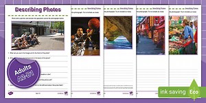 ESL Describing Photos Worksheet [Adults, A2-B1]