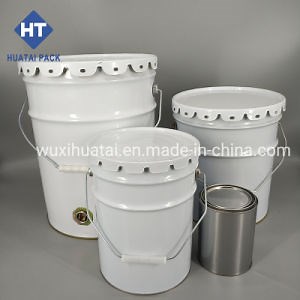 [Hot Item] 25 Liter Metal Pails Paint Bucket with Lid, Un Standard for Chemical Dangerous Goods Packaging