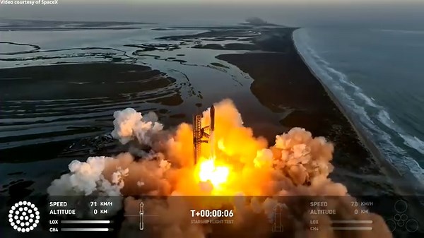 SpaceX Starship Second Launch | SpaceX Starbase in Texas FriendsofNASA.org: For the second flight test of a fully integrated Starship, SpaceX used a Super Heavy rocket booster to launch a Starship upper stage, from Starbase in Texas, on November 18, 2023 at 8am EST. According to SpaceX, Starship is a fully reusable transportation system, designed to carry both crew and cargo to Earth orbit, the Moon, Mars and beyond. SpaceX’s Starship spacecraft and Super Heavy rocket—collectively referred to as