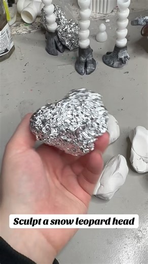 Sculpting a snow leopard head for an artdoll commission. #snowleopard #artdoll #artist #artdollmaker #poseableartdoll #sculpting #polymerclay | Creatures of Nat