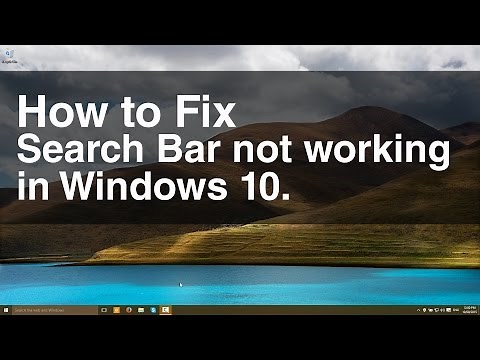 How to fix Search Bar not working in Windows 10