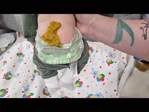 Huge Diaper Blowout!! Poop Explosion for silicone baby doll| nlovewithreborns2011